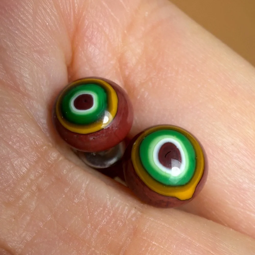Colorful Stud Earrings - Evil Eye Design